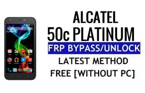 Archos 50c Platinum FRP Bypass desbloqueia Google Gmail Lock (Android 5.1) sem PC