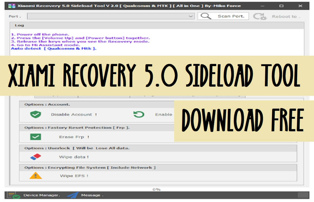 Miko Xiaomi Recovery 5.0 Sideload Tool V2.0 Download latest Version Free