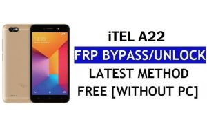 itel A22 FRP Bypass (Android 8.1 Go) – Ontgrendel Google Lock zonder pc