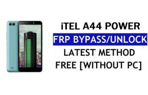 itel A44 Power FRP Bypass (Android 8.1 Go) – Déverrouillez Google Lock sans PC
