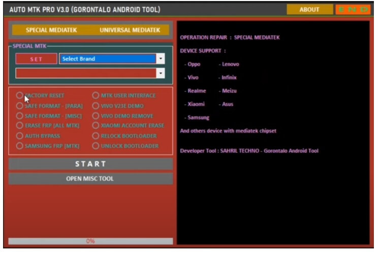 Special Tasks in Auto MTK Pro Tool V3.0 Latest Mediatek FRP Pattern Lock Remove Free