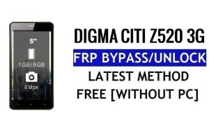 Digma Citi Z520 3G FRP desbloquear ignorar Google Gmail (Android 5.1) grátis