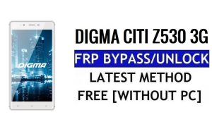 Digma Citi Z530 3G FRP Ontgrendelen Bypass Google Gmail (Android 5.1) Gratis
