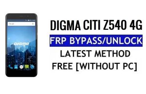 Digma Citi Z540 4G FRP 잠금 해제 Google Gmail 우회(Android 5.1) 무료