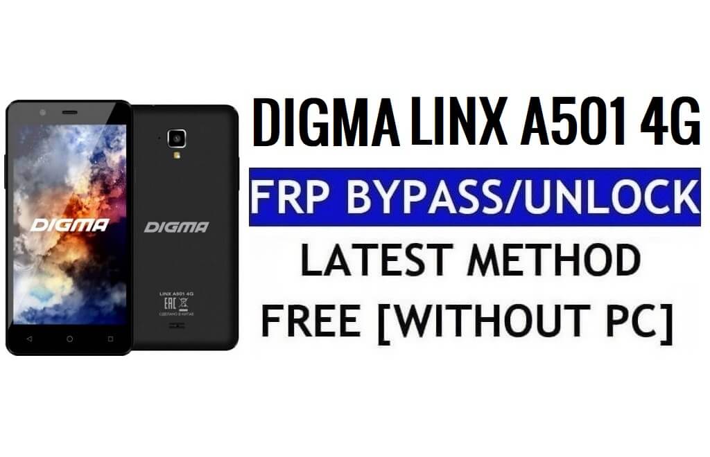 Digma Linx A501 4G FRP Ontgrendelen Bypass Google Gmail (Android 5.1) Gratis