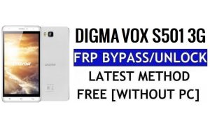 Digma Vox S501 3G FRP Ontgrendelen Bypass Google Gmail (Android 5.1) Gratis