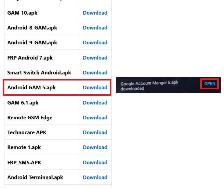Загрузите APK-файл Android GAM и установите его.