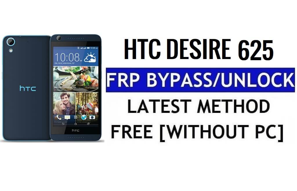 HTC Desire 625 FRP Bypass Ontgrendel Google Gmail (Android 5.1) zonder pc