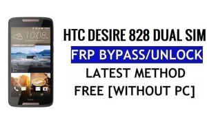 HTC Desire 828 듀얼 SIM FRP 바이패스 잠금 해제 Google Gmail(안드로이드 5.1)(PC 없음)