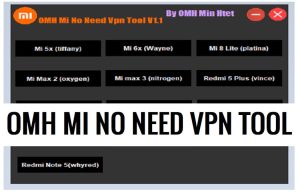 OMH Mi No Need VPN Tool V1.1 Download - Redefinir MI Lock com um clique