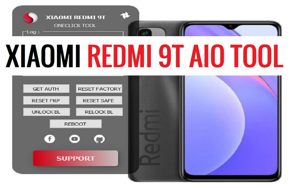 Xiaomi Redmi 9T أداة بنقرة واحدة تنزيل Auth & FRP Bypass، تنسيق مجاني