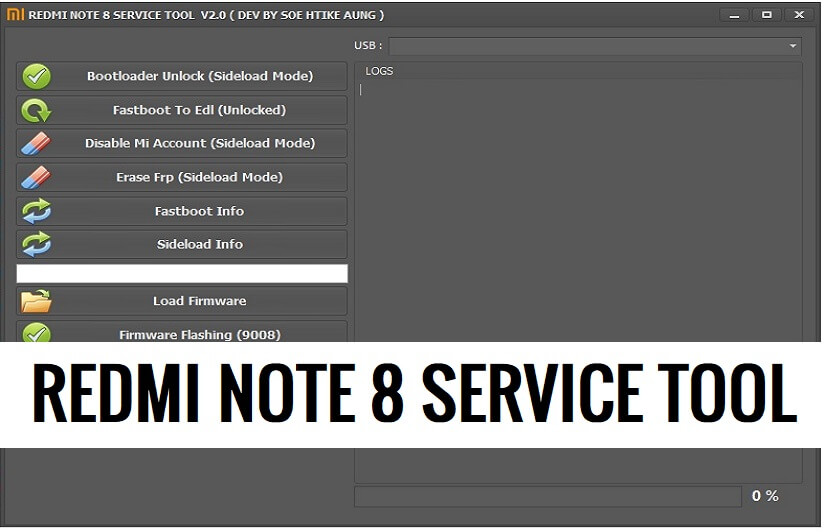 Redmi Note 8 Service Tool Scarica gratuitamente MIUI 13 Ripristino MI e FRP
