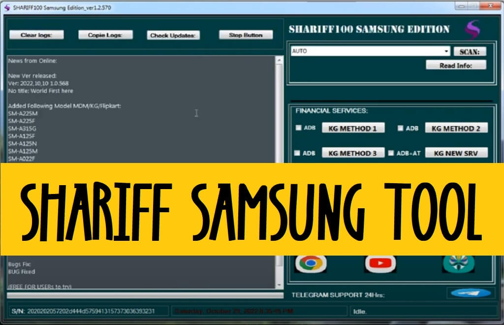 SHARIFF100 Samsung Tool V1.2.570 Scarica l'ultima versione gratuitamente