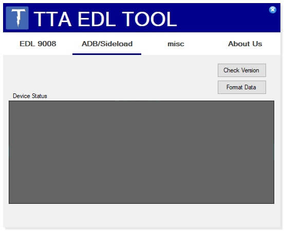 ADB/사이드로드 - TTA EDL 도구 FRP, 포맷, 공장 초기화
