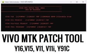 Vivo Y16, V15, V11, V11i, Y91c MTK FRP, फॉर्मेट के लिए Vivo पैच टूल डाउनलोड करें