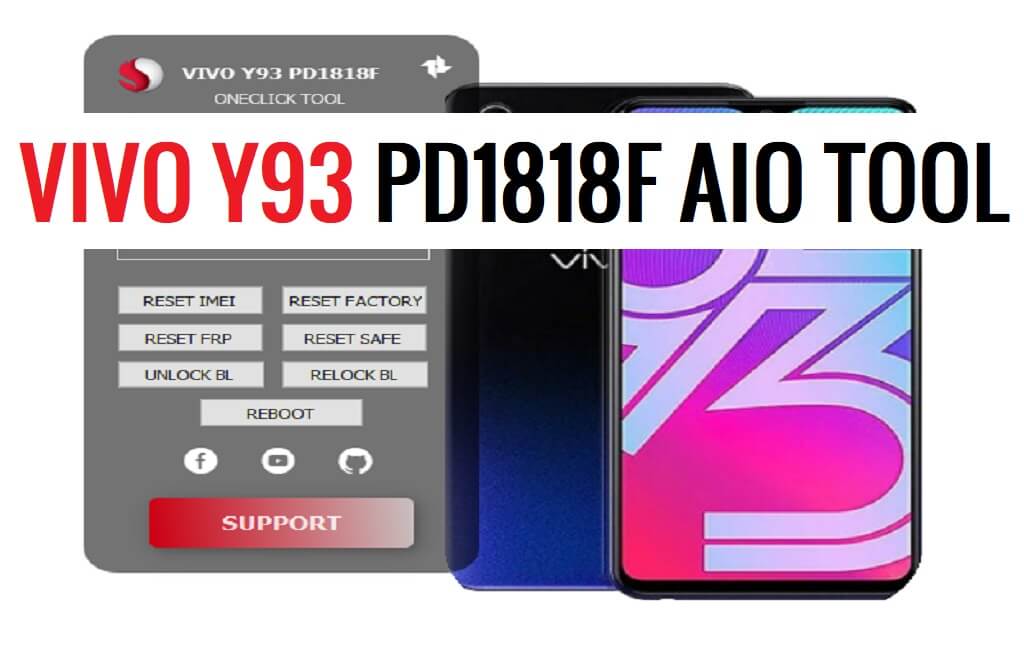 Vivo Y93 (PD1818F) 원클릭 도구 다운로드 인증 및 FRP 우회, 포맷 무료
