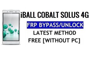 iBall Cobalt Solus 4G FRP Bypass PC 없이 Google Gmail(Android 5.1) 잠금 해제