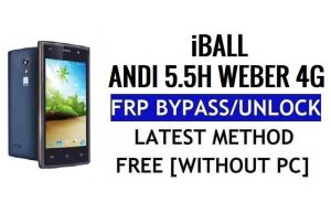 iBall Andi 5.5H Weber 4G FRP Bypass Sblocca Google Gmail (Android 5.1) senza PC