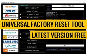 MTK Universal Factory Reset Tool 최신 무료 다운로드