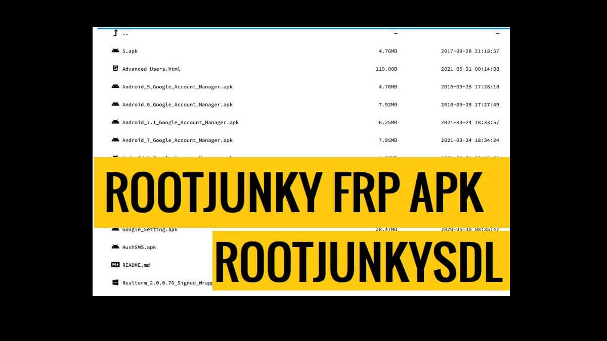 Téléchargez Rootjunky FRP Apk (contournement Rootjunkysdl)