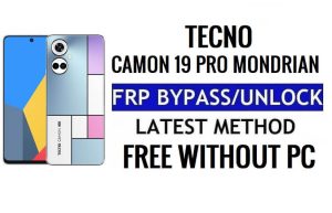 Tecno Camon 19 Pro Mondrian FRP Bypass Android 12 Google Gmail Entsperren ohne PC