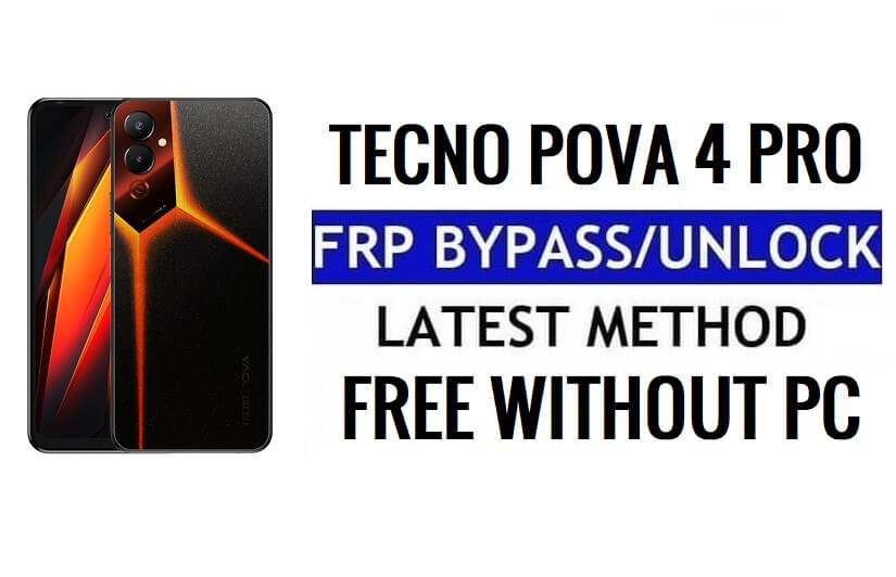 Tecno Pova 4 Pro FRP Bypass Android 12 Google Gmail unlock بدون جهاز كمبيوتر