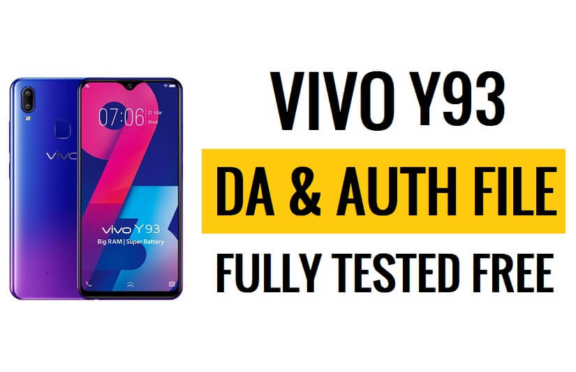 Vivo Y93 (V1815) DA & Auth-bestand downloaden Volledig getest Nieuwste versie gratis