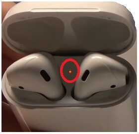 the Red Orange will flash means Hard Reset Apple AirPods [Factory Reset] 