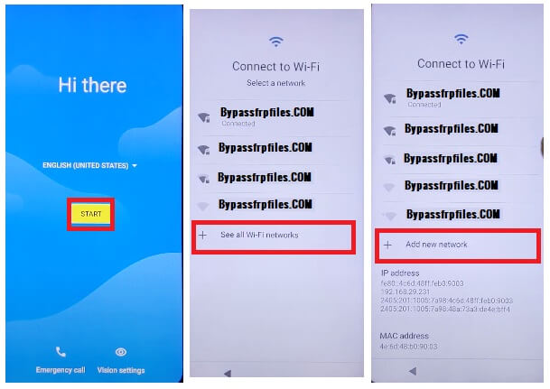 Tap on See All Networks to Teclast/Orbic FRP Bypass Android 10 Unlock Google Lock Without PC