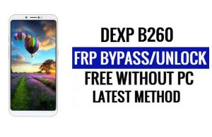 DEXP B260 FRP Bypass [Android 8.1 Go] فتح قفل Google بدون جهاز كمبيوتر