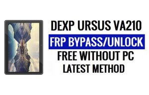 DEXP Ursus VA210 FRP 우회 [Android 8.1 Go] PC 없이 Google 잠금 해제