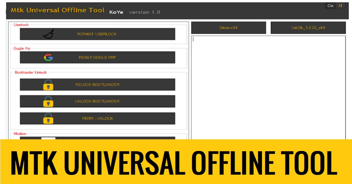 MTK Universal Offline Tool V1 Unduh Versi terbaru Gratis