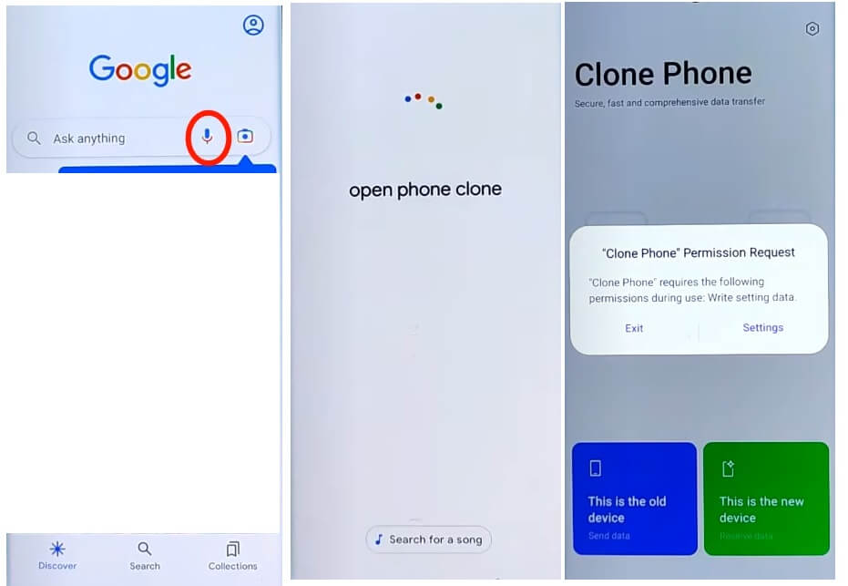 Öffnen Sie Clone Phone to OnePlus Android 13 FRP Bypass. Entsperren Sie das neueste Sicherheitsupdate von Google Lock