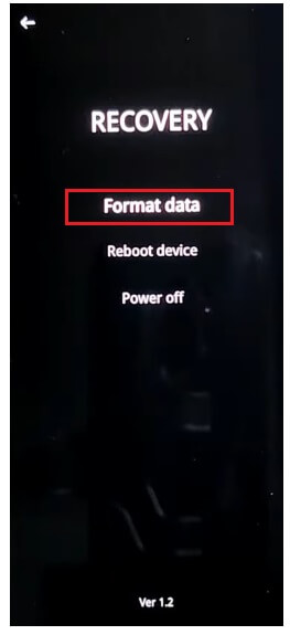 Seleccione Formatear datos en Realme Android 13 Restablecimiento completo [Restablecimiento de fábrica]