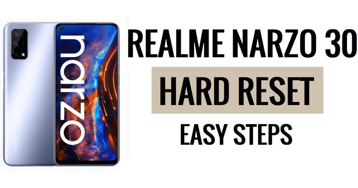 Realme Narzo 30 하드 리셋 및 공장 초기화 쉬운 단계 방법