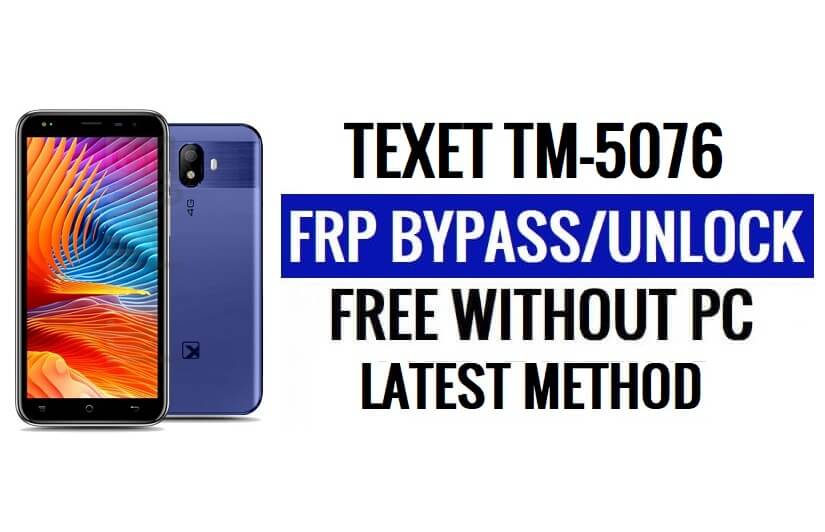 Texet TM-5076 FRP Bypass [Android 8.1 Go] Ontgrendel Google Lock zonder pc