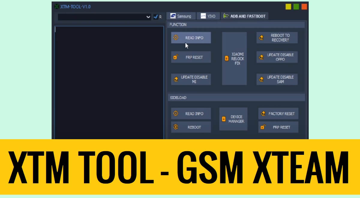 XTM Tool V1.0 ดาวน์โหลดเวอร์ชันล่าสุดฟรีโดย GSM X TEAM