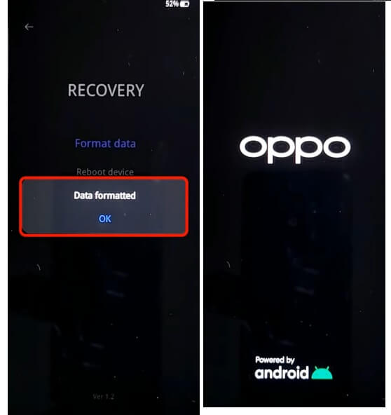Tap Ok & Successfully Oppo Hard Reset & Factory Reset