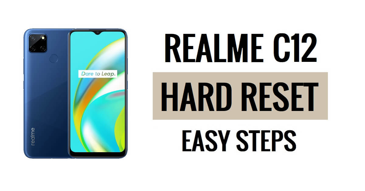 Realme C12 하드 리셋 및 공장 초기화 쉬운 단계 방법