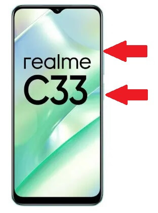 Press Vol Up & Power on No Command creen to Realme C33 Hard Reset