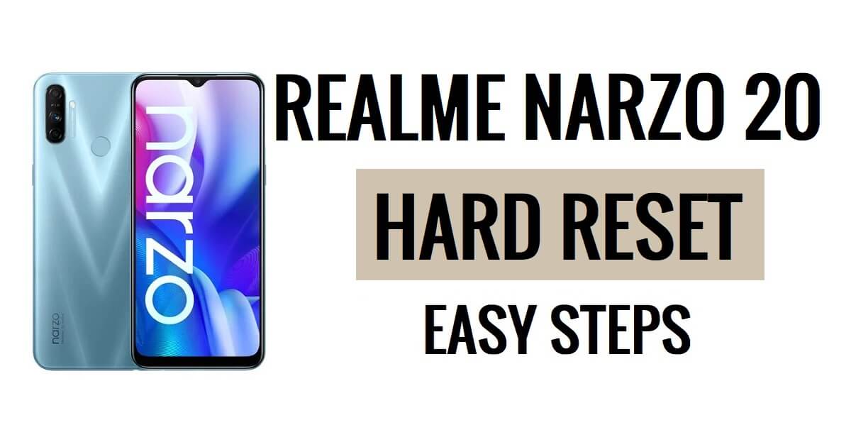 Realme Narzo 20A 하드 리셋 및 공장 초기화 방법 쉬운 단계
