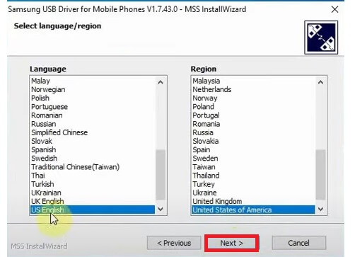Install Samsung USB Driver