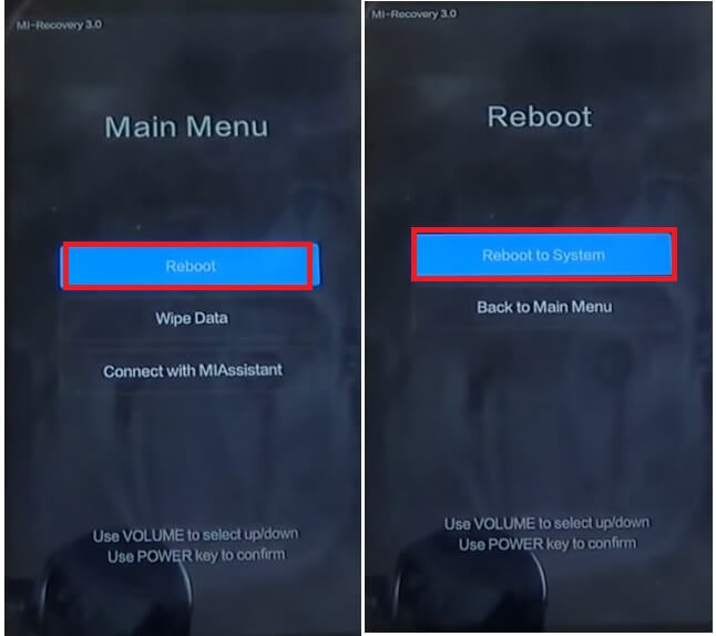 Reboot System to Xiaomi Mi Redmi Hard Reset & Factory Reset