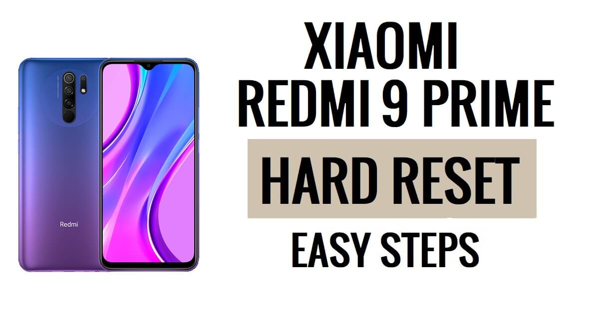 Xiaomi Redmi 9 Prime 하드 리셋 및 공장 초기화 방법