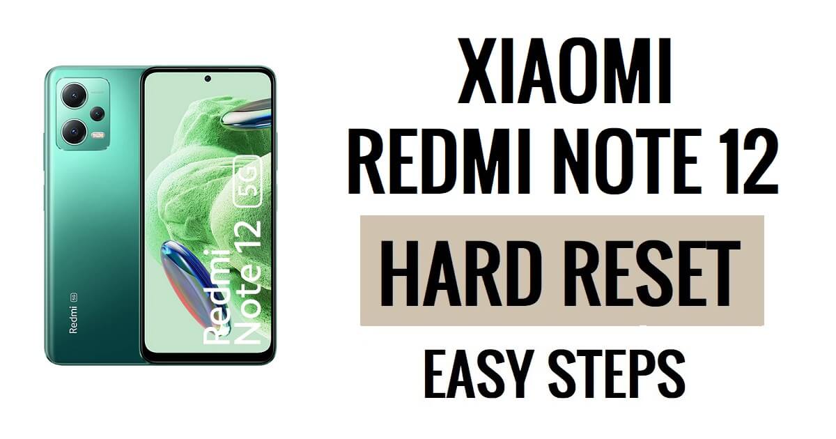 Xiaomi Redmi Note 12 하드 리셋 및 공장 초기화 방법