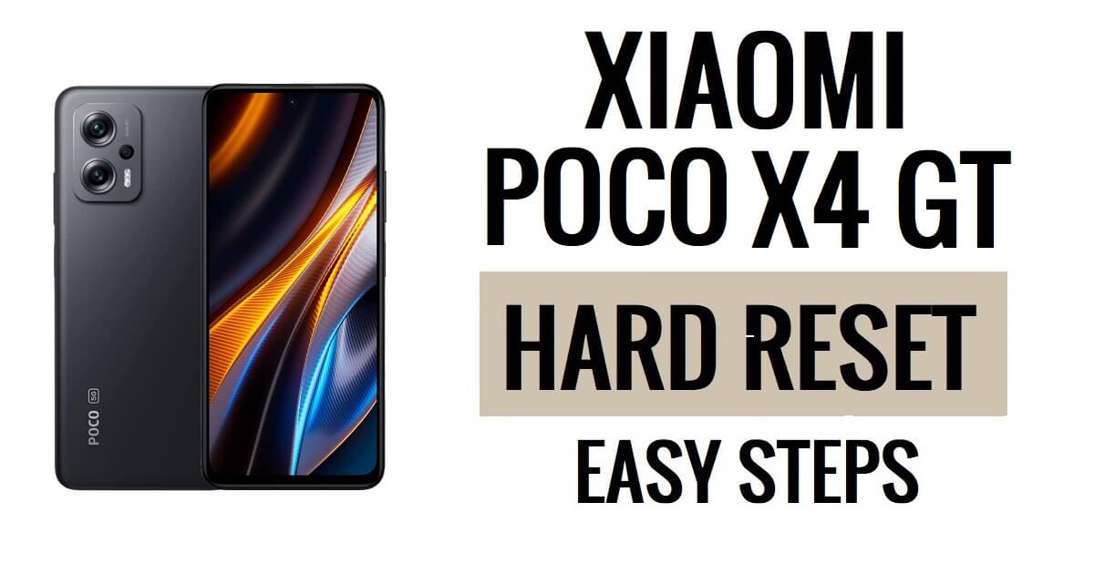 Hoe Xiaomi Poco X4 GT harde reset en fabrieksreset uitvoeren
