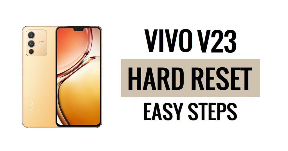 Vivo V23 하드 리셋 및 공장 초기화 방법