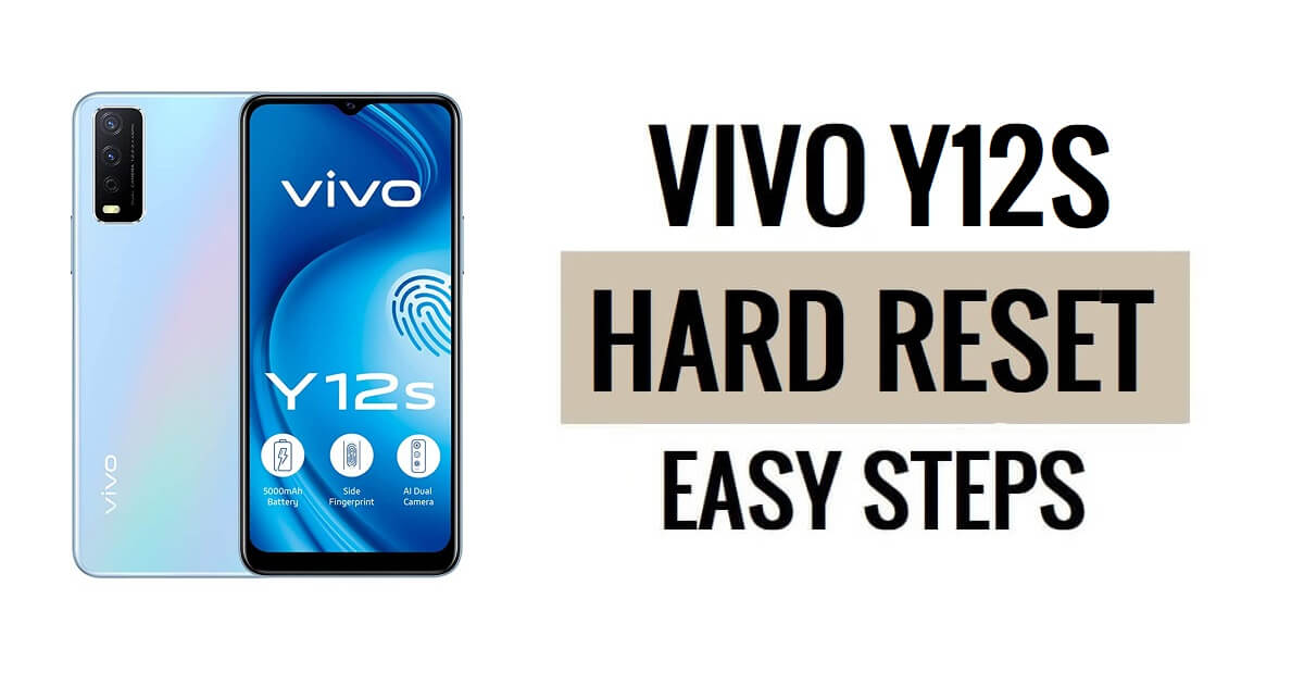 Vivo Y12S 하드 리셋 및 공장 초기화 방법