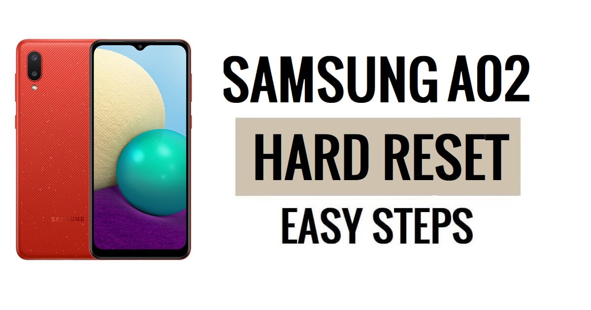 Samsung A02 하드 리셋 및 공장 초기화 방법