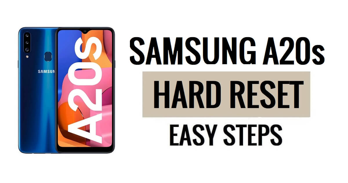 Samsung A20s 하드 리셋 및 공장 초기화 방법